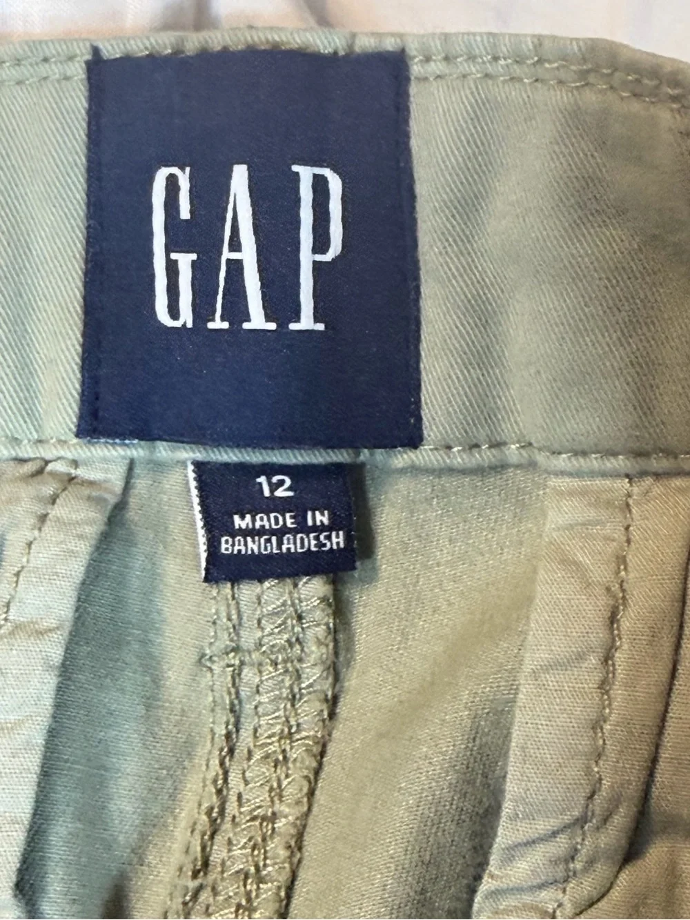 GAP Girlfriend Chino Pants 12 NWT Khaki Mid Rise Straight Leg Sage Olive Green